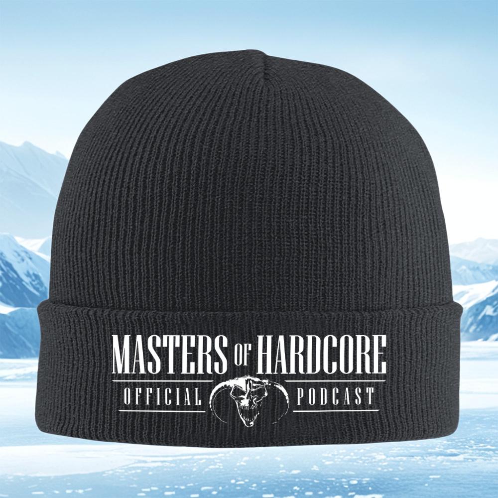 Hardcore Skull and Horns,Official Podcast. Men Women Unisex Knitted Hat Beanie Pullover Cap Winter Thermal Warm Christmas Outdoo