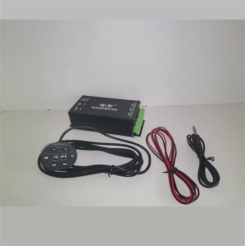 

12V Motorcycle Speakers Audio Amplifier MP3 Player Bluetooth FM Radio USB AUX Mu