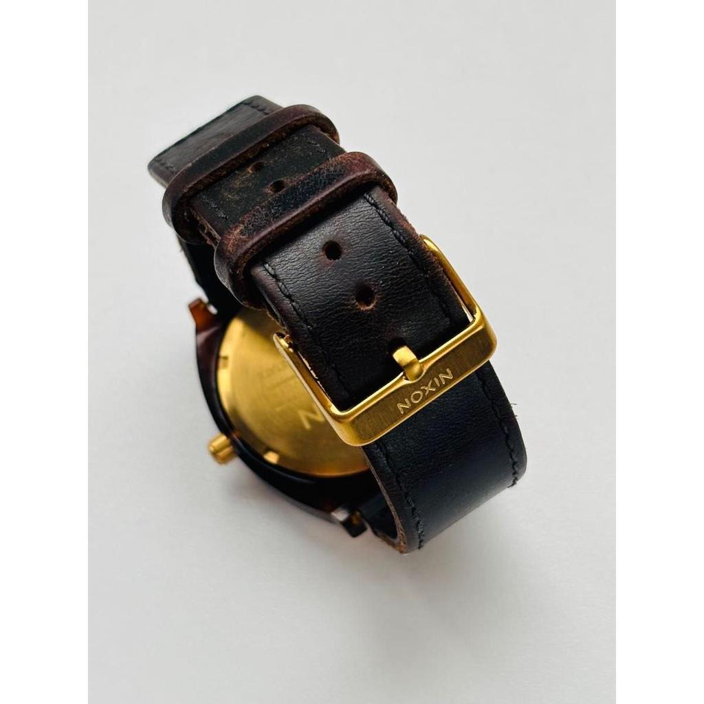 Used NIXON TIME TELLER in Tortoiseshell x Gold Color! [New Battery]