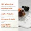 Velleja Advanced Vitamin C Serum 15% mit Niacinamid 5% & Alpha-Arbutin 1% | Reduziert dunkle Flecken & Pigmentierung | Hellt auf & gleicht den Hautton aus | Co