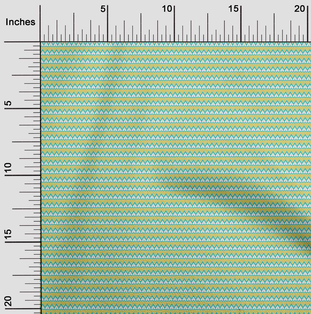 oneOone Cotton Flex Fabric Chevron Geometric A  Printed Craft Fabric BTY 40 Inch