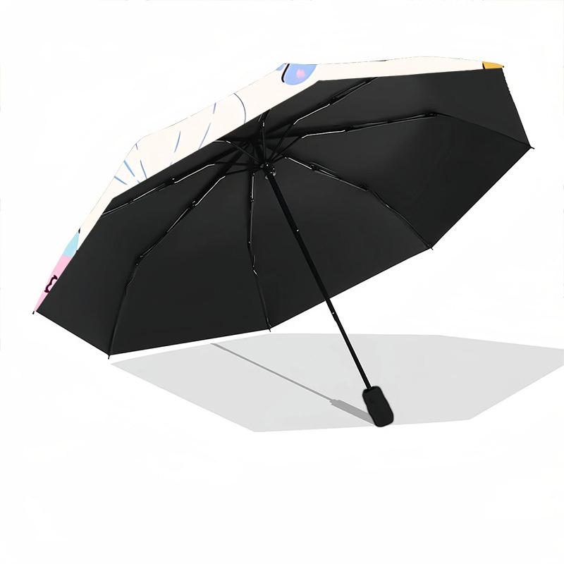 1pc Seashell Crab Automatic Opening/Closing Folding Umbrella with 8 Ribs,Windproof Portable Sunshade Umbrella Holiday gift yy260401005
