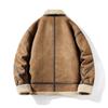 Men's Suede Lambswool Jacket: Autumn/Winter Fashion, Plush Velvet, Warm & Thickened Coat