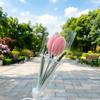 Twist Stick Tulip Bouquet Suede Texture Artificial Tulip Flowers in Pipe Cleaners Tulip Flowers Bouquet Long-Lasting Simulation Tulips for