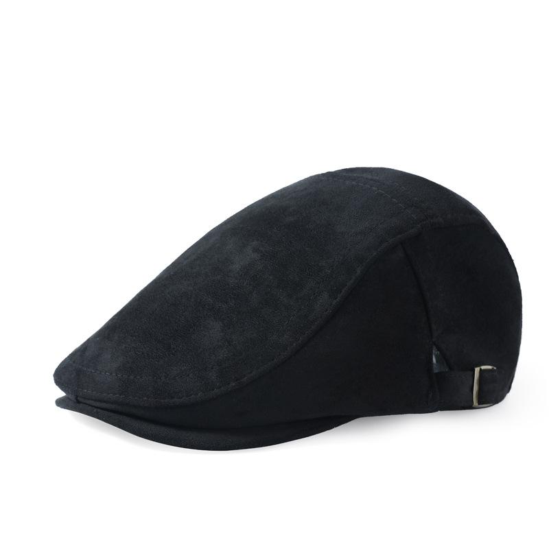 Velvet Peaked Cap Beret Men Women Sun Hat Retro Forward Hat