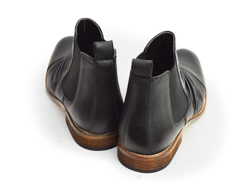 Gino Draped Side Gore Boots with Short Chukka Business Leather Size 28cm to Shipping Men's Perforation, Boots, Formal, Boots, Shoes, Shoes,