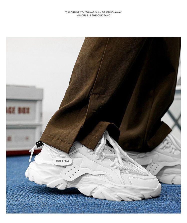 2024 Men's Trendy Breathable Mesh Sneakers - Summer All-Match Thick-Soled Casual Dad Shoes