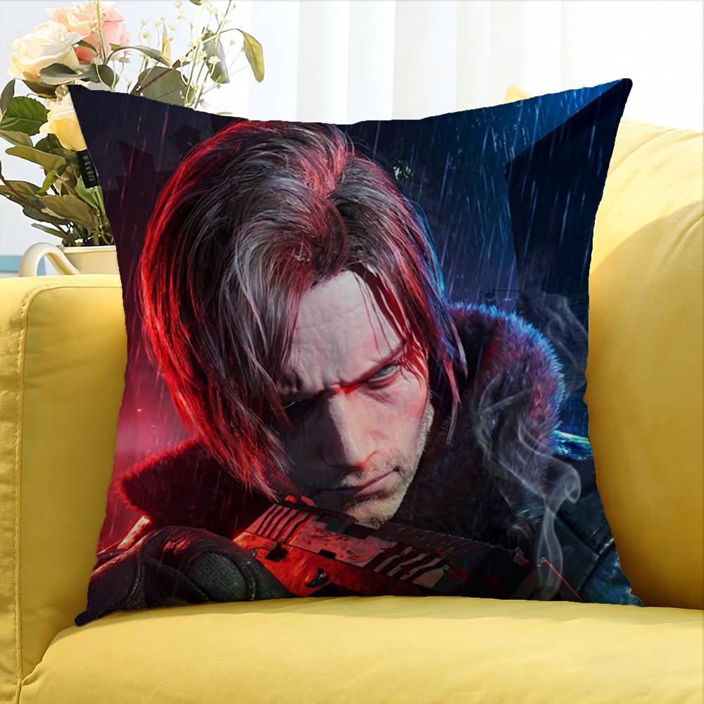 Game R-Resident E-Evil Requiem Leon Various Sizes Square Pillow Case For Car Home Bedchamber Decor