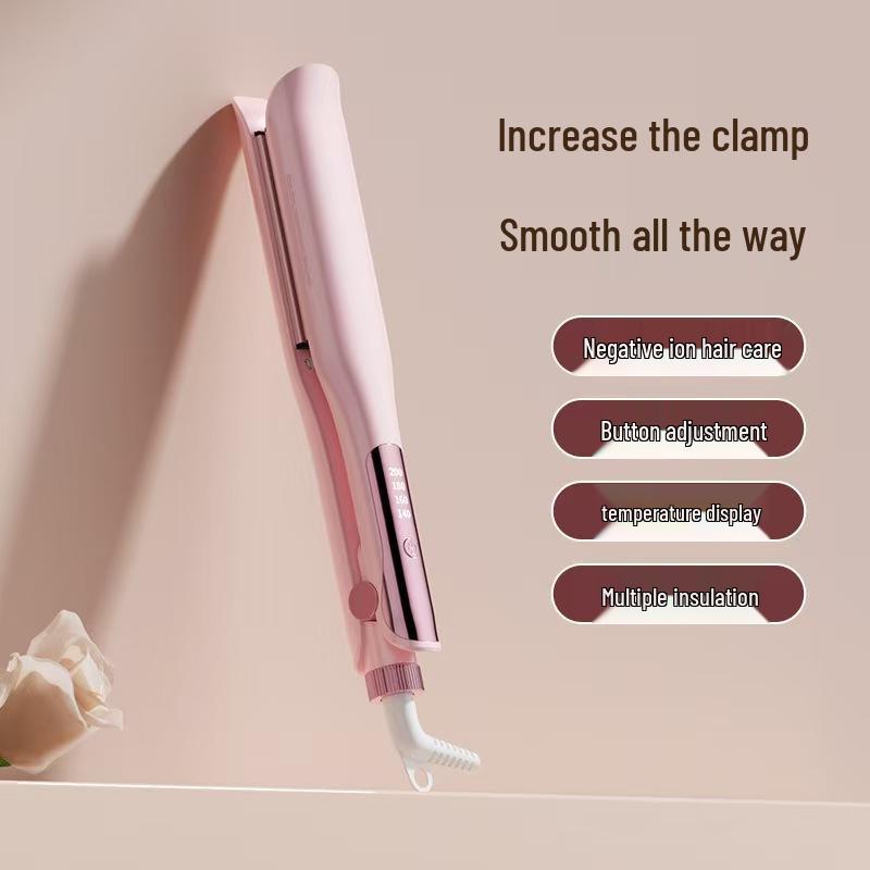 

Low-Power Adjustable Hair Straightener: Safe, Non-Damaging, Compact Iron for Bangs & Curls рожевий