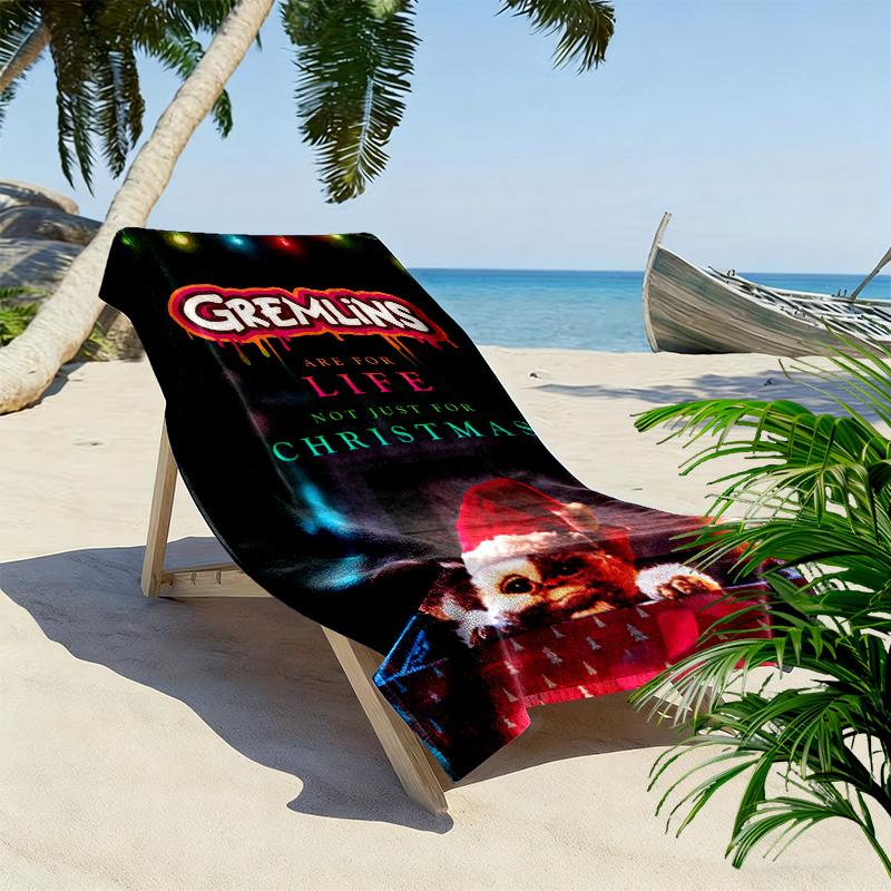 Gremlins: Chaos Curiosity beach towel soft beach seaside quick-drying swim towel Absorbent bath towel beach Outdoor picnic beach mat Fashion printing