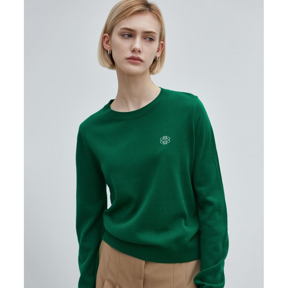 

NICKNICOLE NICOLE ROUND NECK CLASSIC KNITGREEN