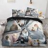 Set lenjerie de pat Anime Jujutsu Kaisen Satoru Gojo Băieți Fete Dimensiune Twin Queen Față de pilotă Față de pernă Pat Copii Adulți Textile pentru casă Instrument textil