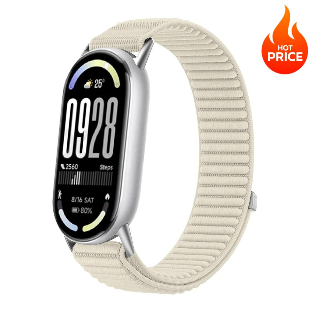 Sports Nylon Strap for Xiaomi Mi Band 10 9 8 Smart Bracelet Wristband Watchband for Mi Band 10 9 Replacement Band Accessories