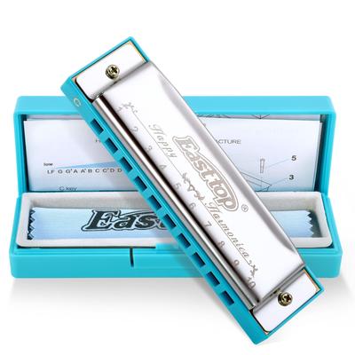East Top Blues Harmonica Key of C 10 Hole 20 Tone Harmonica Beginner Student Musical Instrument