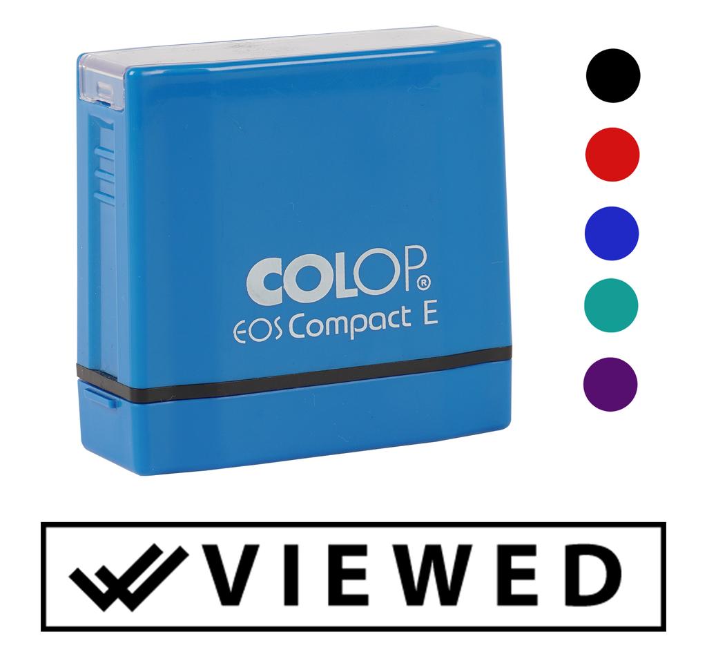 Printtoo Viewed Self Inking Rubber Stamp Pre-Inked Office Stamp- Home Office Business Stationery, Black- 42 x 9