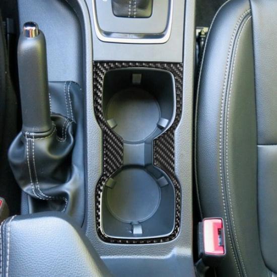 Carbon Fiber Interior Water Cupholder Cover Trim For Ford Ranger -
