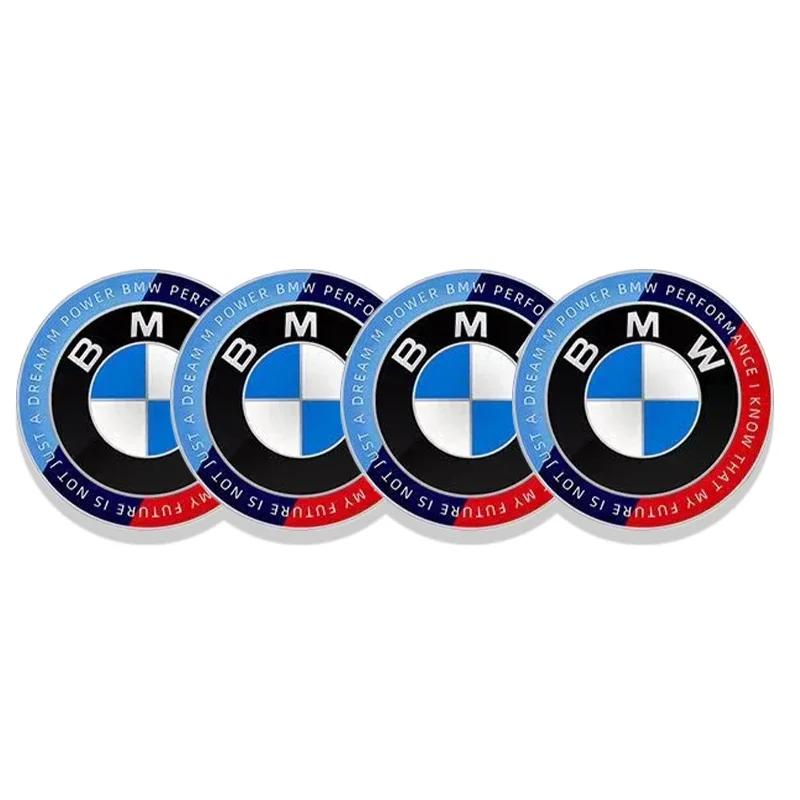 4pcs 56mm 60mm 65mm Car Wheel Center Hub Cap Stickers Styling For BMW M Performance E36 E46 E60 E90 E91 E92 E93 F30 F20 M3