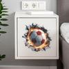 Soccer Ball Breaking Through Wall Sticker for Boys Bedroom Hallway Living Room Creative Removable Decal