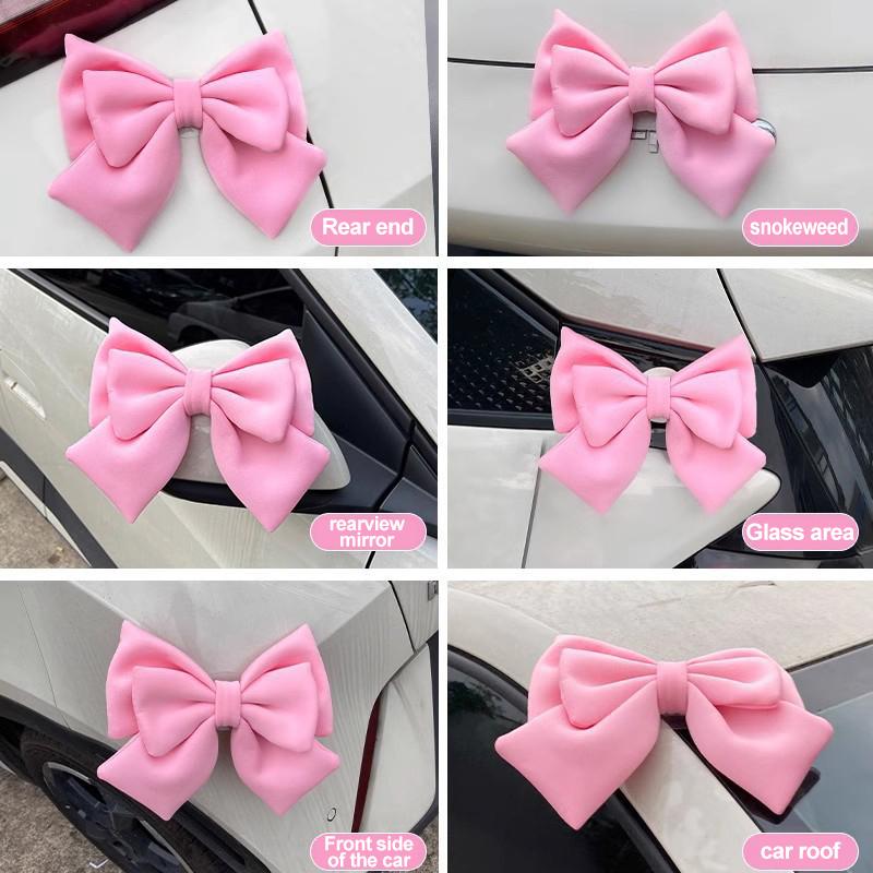 1 Piece Bow Styling Women Cycling Electric Bike Car Accessories Motorcycle Helmet Butterfly Knot Full Face Off Road Helmet Decor