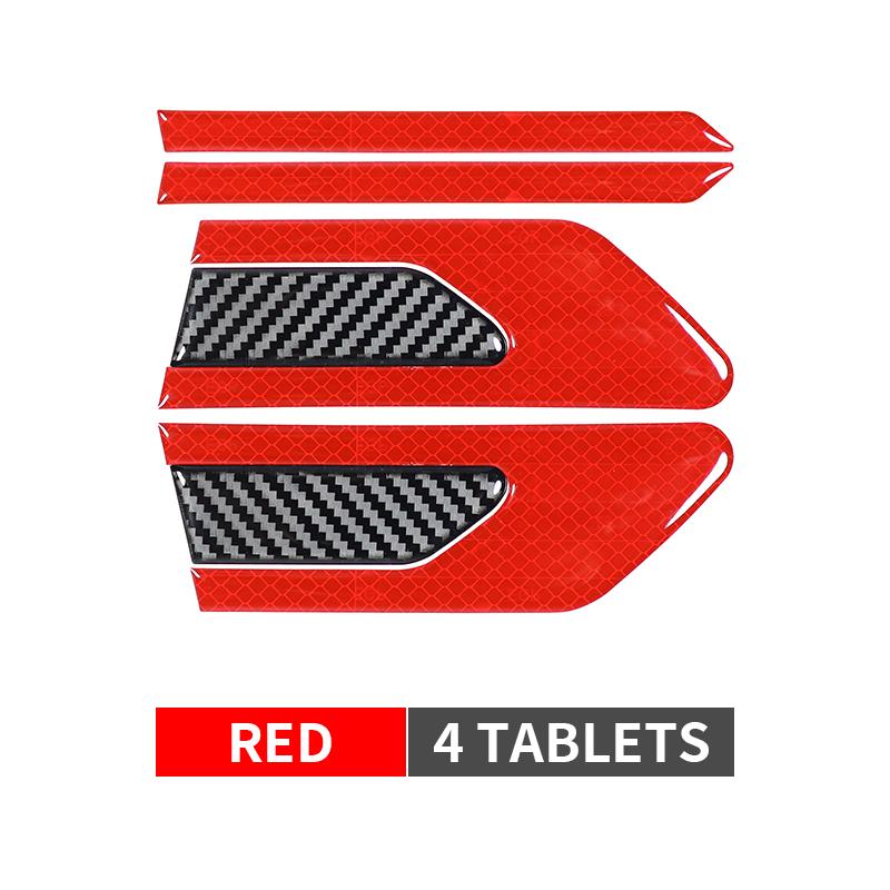 2Pcs/Set Car Reflective Auto Truck Safety Warning Tape Car Door Protector Bumper Anti-collision Strips Secure Reflector Stickers