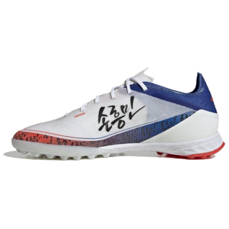 Adidas F50 Pro Fashion Comfortable Shock Absorbing Durable Soccer Shoes Men Soccer Shoes White Blue JR5893