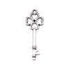 Simple Skeleton Key Charms Multi Color Alloy Pendants For Vintage Themed Jewelry
