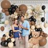 Bären-Thema Luftballons Girlande Bogen Braune Haut Schwarzes Ballon-Set Babyparty Geschlechtsenthüllung Hochzeit Geburtstagsparty Dekoration Globos