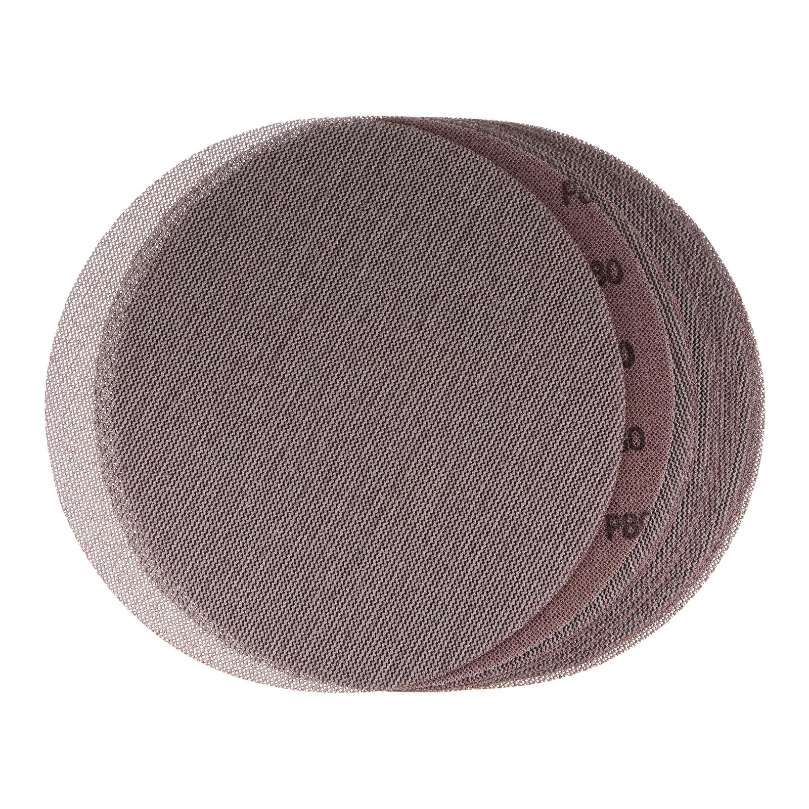 

uxcell Mesh Sanding Discs 230mm Hook and Loop Sanding Net 80 Grit Polishing Pads for Car Wood Drywall Metal Sanding and Grinding 15 Pieces Dust-Free сірий колір