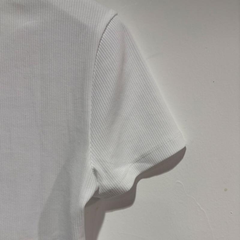 New Balance Tricou de vară cu mânecă scurtă decupat cu nervuri, Croială Slim Fit nbnef2W522 Alb