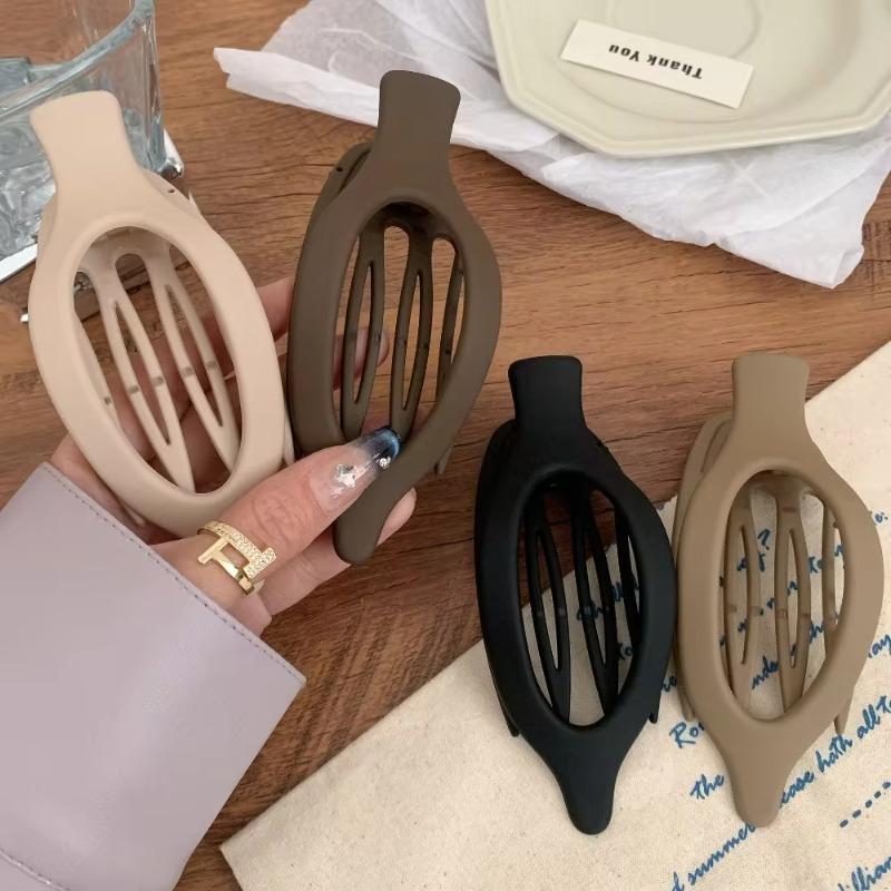 Large Size Plastic Matte Hair Claw Clips for Women Thick Hair Accessories Neutral Autumn Winter Duckbill Clip