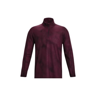 Meridian 1/4 Zip Sports Long Sleeve T-Shirt Men Tops Dark-Brown-Red 1380984-600