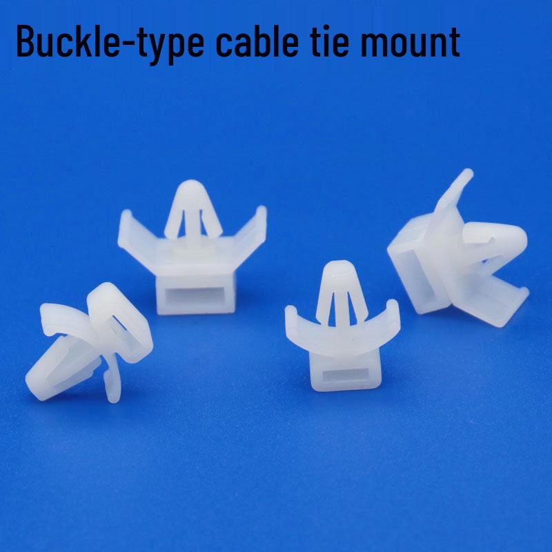 Buckle-Type Nylon Cable Tie Mount - Aircraft Head Organizer CCM for Cable Management CCM-4 (100 pcs)