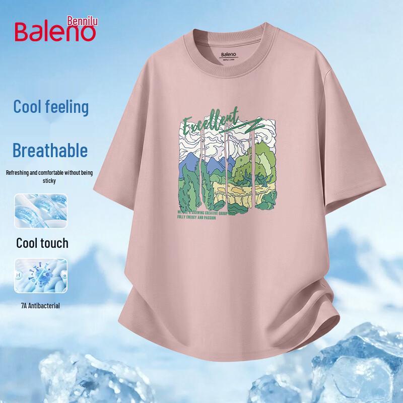 Baleno Men s Loose-Fit Cool-Feel Short-Sleeve T-Shirt XL
