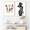 Beautiful Black Woman Canvas Art Print Poster, African Woman Art Canvas Painting Wall Pictures Home Decor
