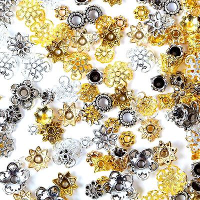 [Kyotojudo] Washers, Beads, Accessory Parts, 50g, Antique Gold, Assorted Set, Gold, Silver (Random)