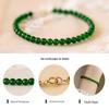 Natural Green Chalcedony Agate Thin Bracelet - 4mm Retro Peace Beads, Chinese Style Summer Accessory