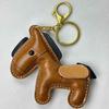 1 Piece Charm Leather Animal Keyfob Cute  Women Men'S Cartoon Horse Keychain Car Keyring Bag Pendant For Friends Gifts