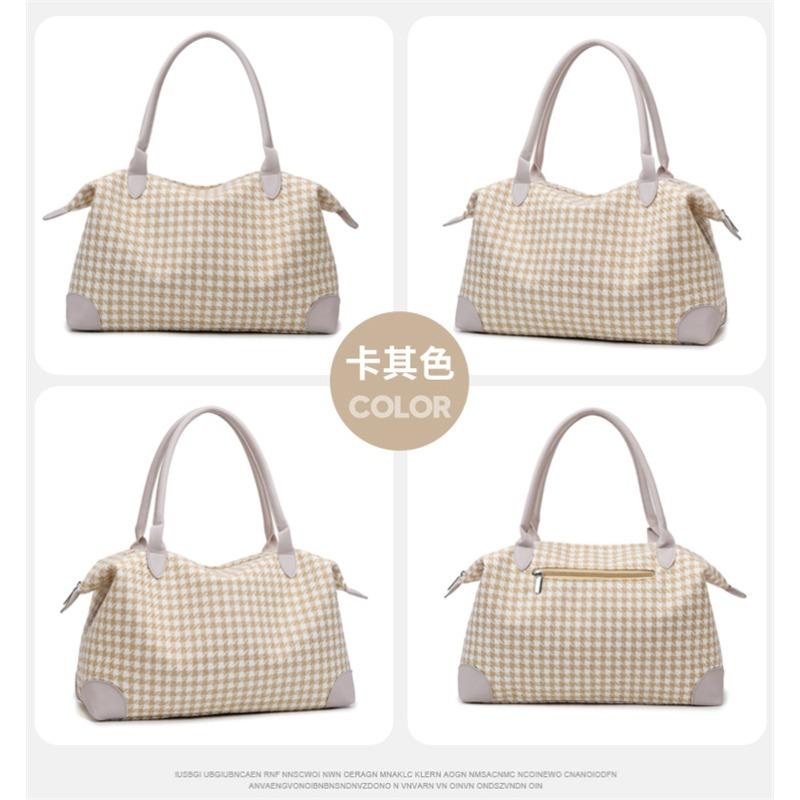 

New travel bag tote bag fresh plaid female college student backpack travel bag хаки