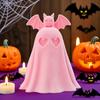 Halloween Ghost Figurine 3D Printed Pink Bat Ghost Statue Desktop Decoration for Home Indoor Shelf Table Decor