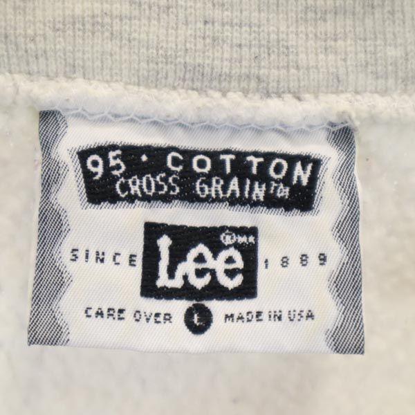Lee 90s Old USA Made Long Sleeve Sweat Trainer L Gray Back Brushed Men's Used