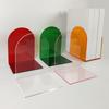 Acrylic Bookends for Shelves Acrylic Bookends Set Heavy Duty Decorative Book Holders Transparent Shelf for Books for Bookshelves