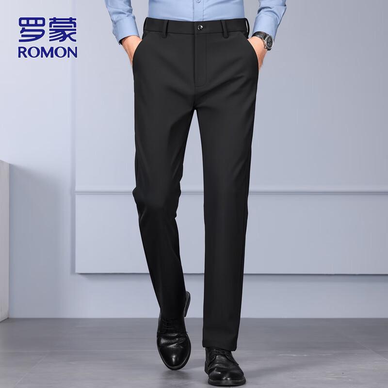 

ROMON Men s Business Casual Straight-Leg Pants 32