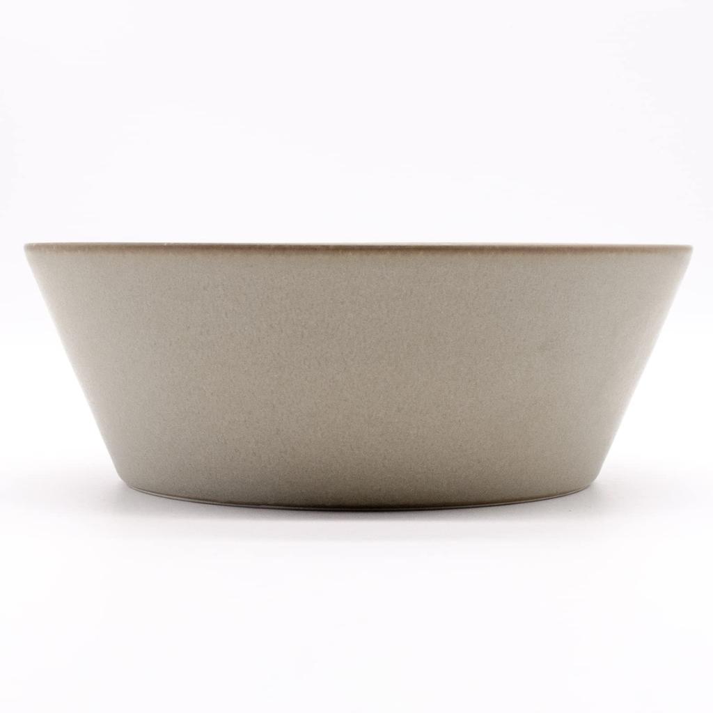 Yumiko iihoshi Porzellan x Kimura Glasware Schale L ca. 7 cm hoch x hergestellt in Produktnummer 255329 Geschirr, (sandbeige) / matt, 18,5cm