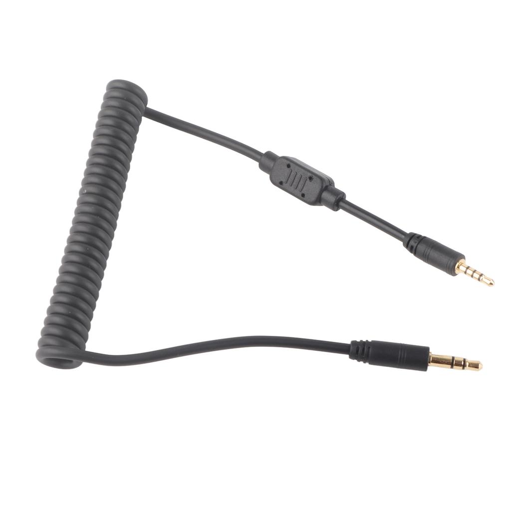 Flash Sync Cable 3.5mm Male to Male Coiled Cord for Leica Camera G F Series DSLR