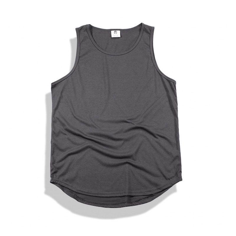 Canotta Basic Uomo Victorious di Qualità Premium, Lunghezza Lunga, Orlo Curvo, Senza Maniche, Per il Massimo Comfort