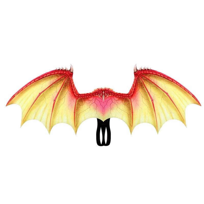 Halloween Neues Kinder-Dinosaurier-Flügel-Cosplay-Outfit Party Coole Dinosaurier-Maske Flügel Zweiteiliges Set