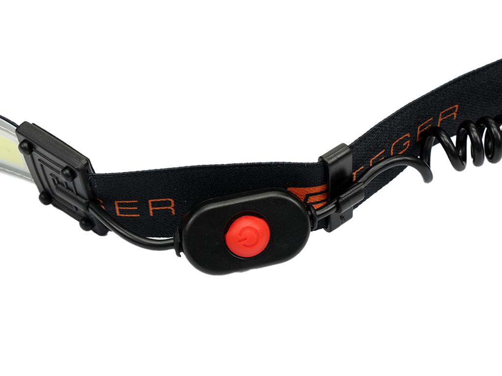 Headlamp, Strip Soft Led Cob 450Lm With Rear Red Function USB Rechargeable, Teger