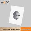 European Standard Multi-position Wall Socket with Flame Retardant Protection and Simple Design 