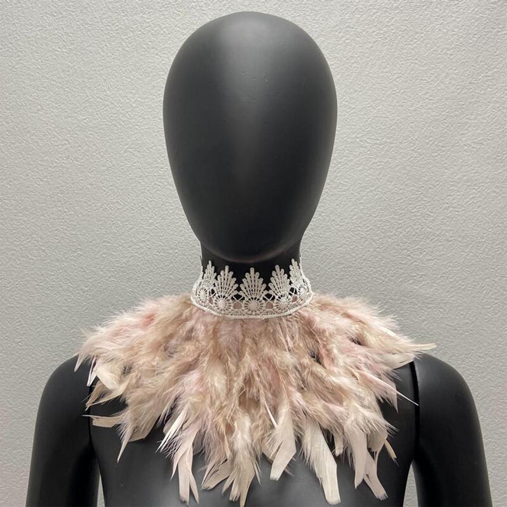 Gothic Feather Shawl Stage Makeup Ball Costume Accessories