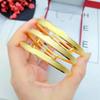 Gold-Plated Starry Dragon & Phoenix Push-Pull Women's Bangle - Non-Fading, High-End Jewelry